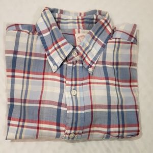Plaid Short Sleeve Brooks Brothers Button Down